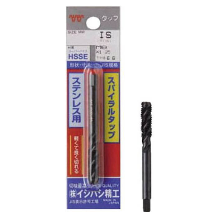 【特徴】■難削ステンレス鋼に抜群の切れ味と耐久性です。■特殊な形状設計と特殊二番加工で摩耗トルクを低減します。■ブリスターパック1本入りです。■精度：JIS2級■呼び寸：M4.0■ピッチ（mm）：0.70■ねじ長（mm）：13■全長（mm）：52■シャンク径（mm）：5.0■シャンク四角部（mm）：4.0■下穴径（mm）：3.3■ねじ長さ（mm）：13■質量（g）：11■ブリスターパック品■加工ねじ：メートルねじ■食い付山数：2.5山■タップ等級：H級■高速度鋼（HSS-E）