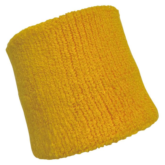 綿タオルリストバンド イエロー1枚入り