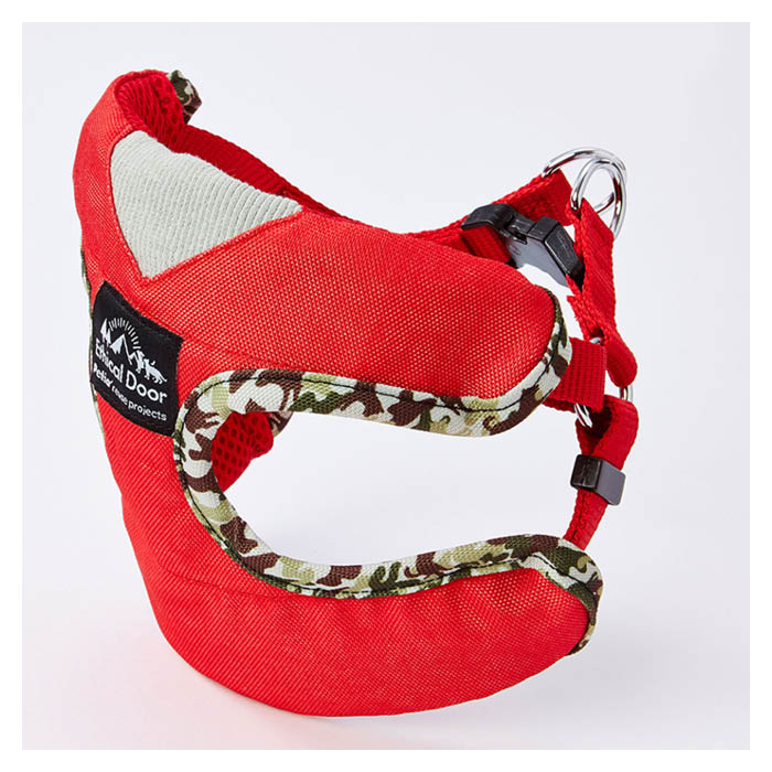 ペティオ 犬用エシカル迷彩ベストハーネスS レッド