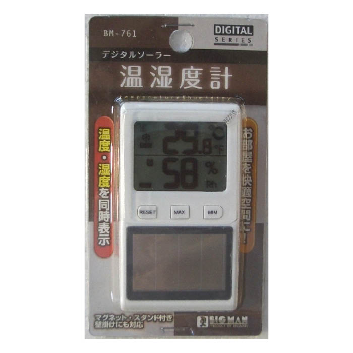 BMソーラー温湿度計BM-761
