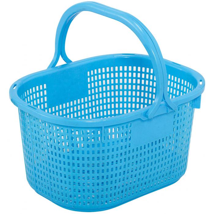 収穫カゴ 丸型ブルー 16L