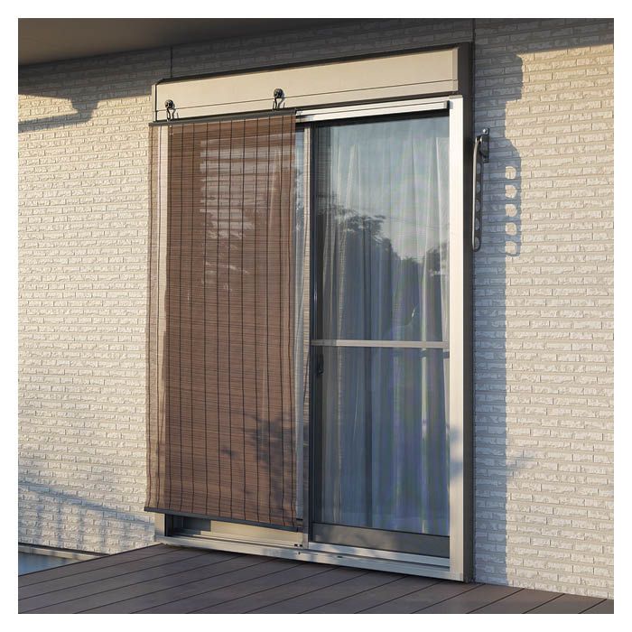 和モダンすだれ 涼楓 約幅88×180cm 栗色