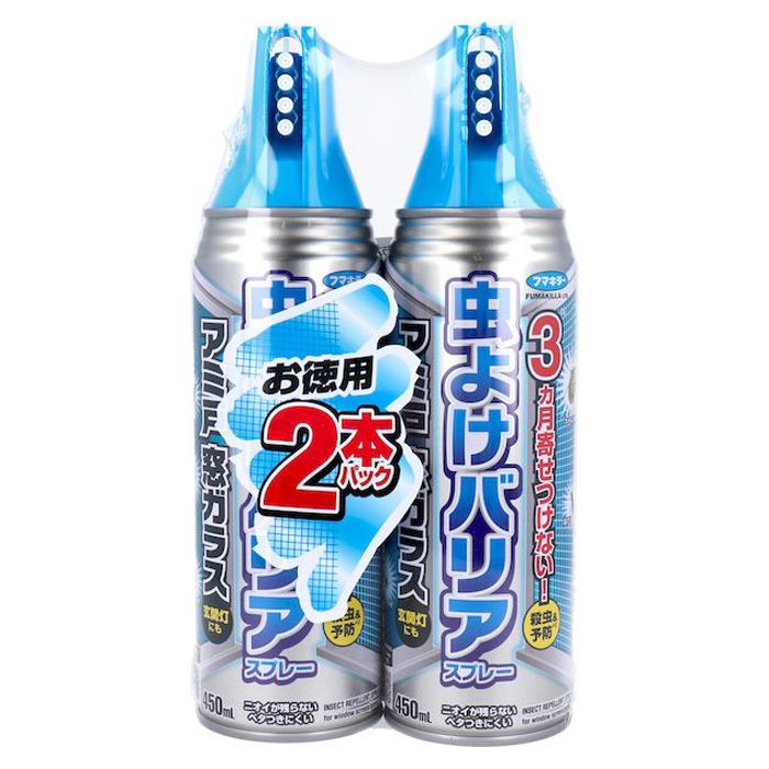 【エントリーでポイント10倍】フマキラー 虫よけバリア スプレー・ アミ戸窓ガラス用 450ML 2本パック【2024/5/9 20時 - 5/16 1時59分】