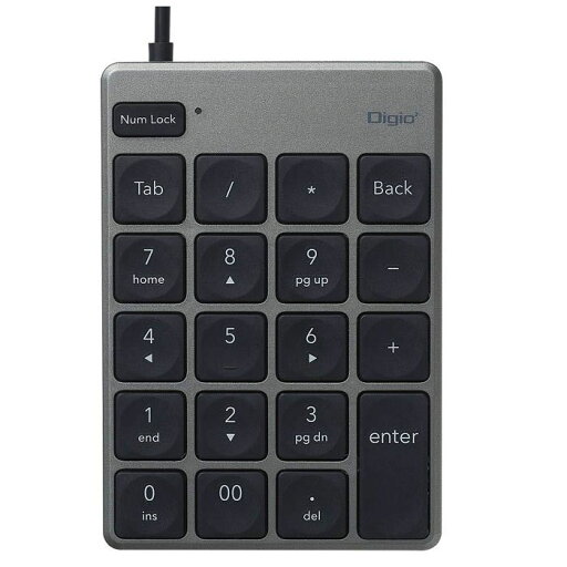ナカバヤシ 薄い、快適。USB有線薄型テンキーボード/グレー TNK-SU231GY ナカバヤシ 薄い、快適。USB有線薄型テンキーボード/グレー TNK-SU231GY