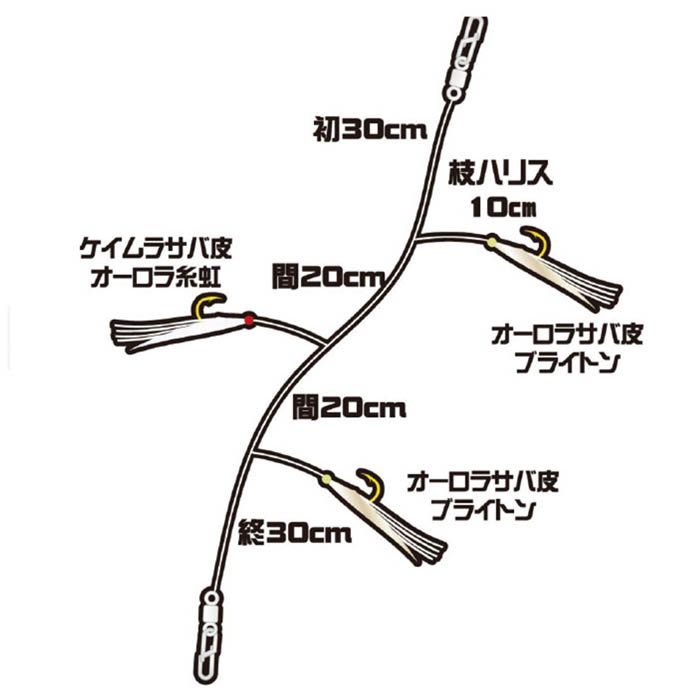 ハヤブサ SS470‐Lジギングサビキ小型回遊魚 L