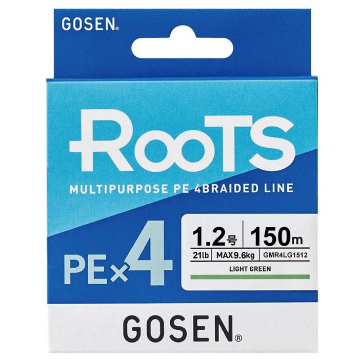ゴーセン ルーツPEライトグリーン150m 1.2号