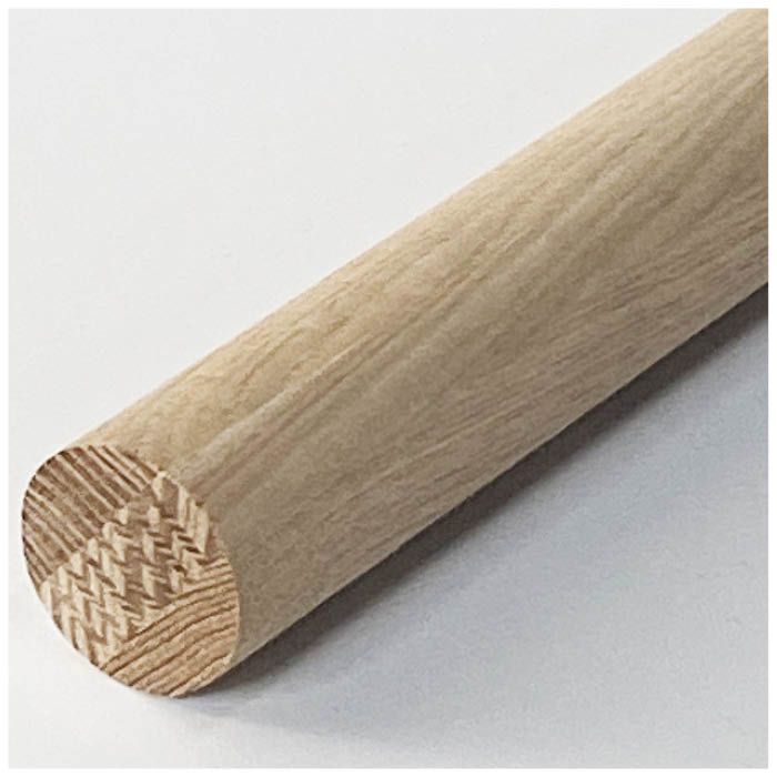 ナフコ タモ手摺丸棒(無塗装) 約900mm×35パイ