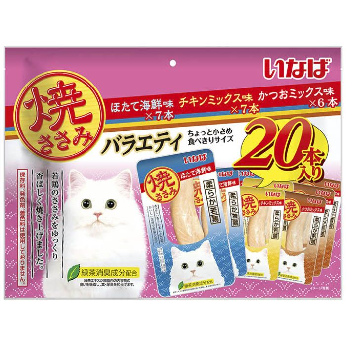 樂天商城 - いなば　焼ささみ　20本入り　成猫用バラエティ 20本