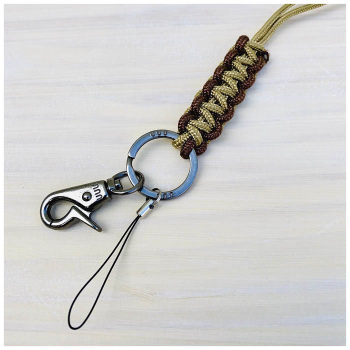 ネックストラップ UUU−0203ベージュ＆ブラウン