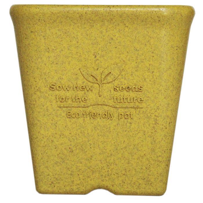 welzo もみっく　スクエアポット　イエロー 12型