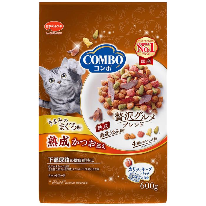 Rakuten - 日本ペットフード コンボキャット　まぐろと熟成かつお 600g