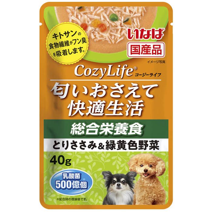 いなば CIAO Cozy Life 匂いおさえて快適生活 総合栄養食 とりささみ＆緑黄色野菜 40g