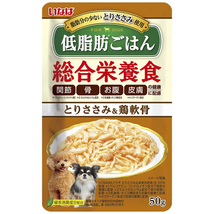 いなば 低脂肪ごはん　とりささみ＆鶏軟骨 50g