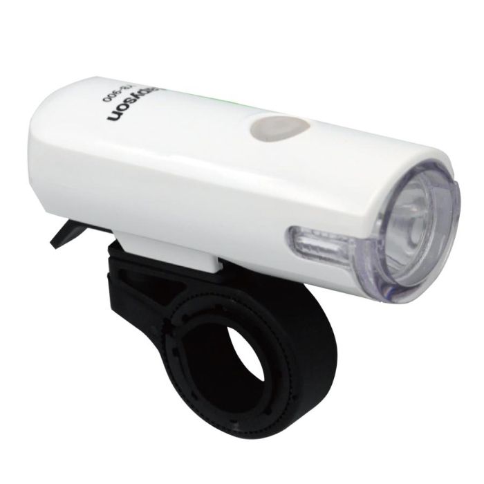 ■使用電池：アルカリ乾電池単4形3本■使用光源：高輝度白色LED1個■使用温度範囲：0ー40℃■明るさ：点灯 8lx■電池寿命（20℃の時）：点灯 約5時間／点滅 約250時間■寸法 ／ 重量：約35×95×95mm（ホルダー除く） ／ 約80g■適応ハンドル径：直径22ー32mm■付属品：パナソニックアルカリ乾電池 単4形3本■カラー：ホワイト