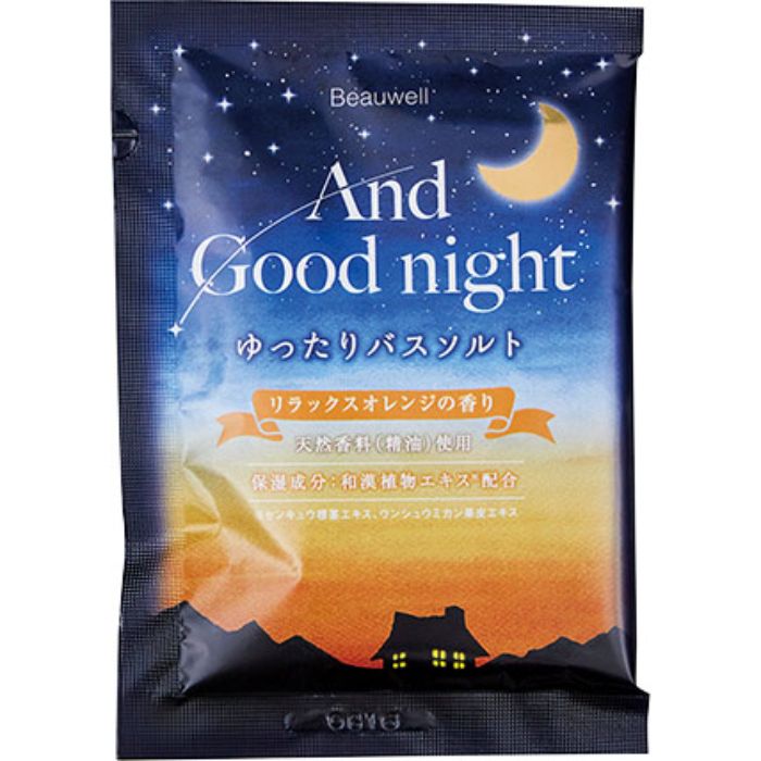 [特長]：■瀬戸内海産の塩を使った、安らぐ天然アロマを楽しむ入浴料。[内容量]：■1個[成分]：■海塩、炭酸水素Na、センキュウ根茎エキス、ウンシュウミカン果皮エキス、オレンジ果皮油、プチグレン油、シリカ、チオ硫酸Na、BG、エタノール、水、橙205[使用方法]：■浴槽のお湯（約200L）に1包入れ、よくかき混ぜてご入浴ください。[生産国]：■日本[注意事項]：■本品は飲食物ではありません■肌に異常がある時、または肌に合わない時は、ご使用をおやめください。■本品は入浴用のバスソルトです。肌に直接こすりつけないでください。■循環式の風呂・全自動給湯器、24時間風呂の場合、機種によってはご使用になれない場合がございます。お使いの機種の説明書を確認の上ご使用ください。■ご使用後の追い焚きはおやめください。■残り湯を長く浴槽に入れておかないでください。また、洗濯には使用しないでください。■使用後は浴槽、風呂釜をよく洗ってください。本品は塩を使用しておりますので、お湯をそのままにしておきますと風呂釜などを傷める原因となります。■天然塩のため、まれに不溶物が混入する場合がありますが、品質に問題はありません。■天然大理石浴槽の場合は光沢が失われる場合があります。■天然の成分を配合しているため、製品の性質上、色や香りに若干の変化が見られることがありますが、品質に問題はありません。■高温多湿、直射日光を避け、乳幼児の手の届かないところで保管してください。