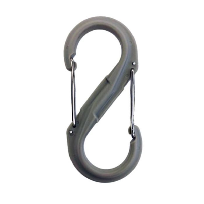 S型カラビナ 特大 シルバーベージュ