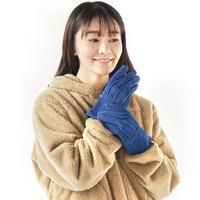 Feel sky アウトドアグローブ 牛床革 N019BU-S ブルー