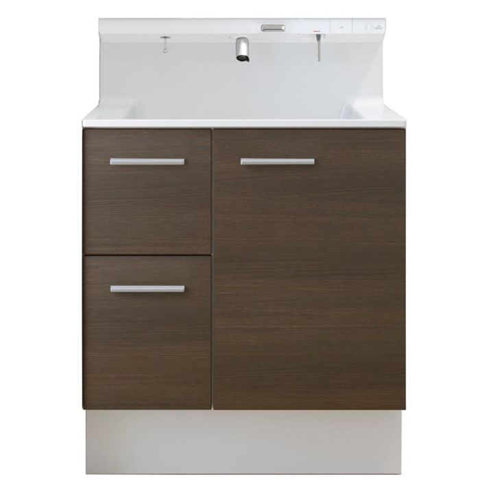 Rakuten - LIXIL R1シリーズ75cm化粧台（プッシュ水栓）ショコラオーク R1H1-755PY-AU/JR2FC