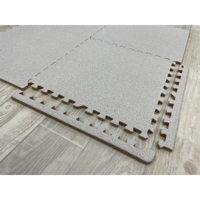 Carpet Tiles - 起毛ジョイントマット（フチ付き） 約30×30×0.8cmBE