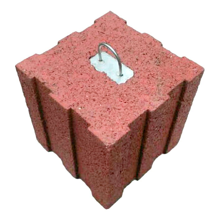 オーニング用ウエイトブロック レッド 約140×140×143mm