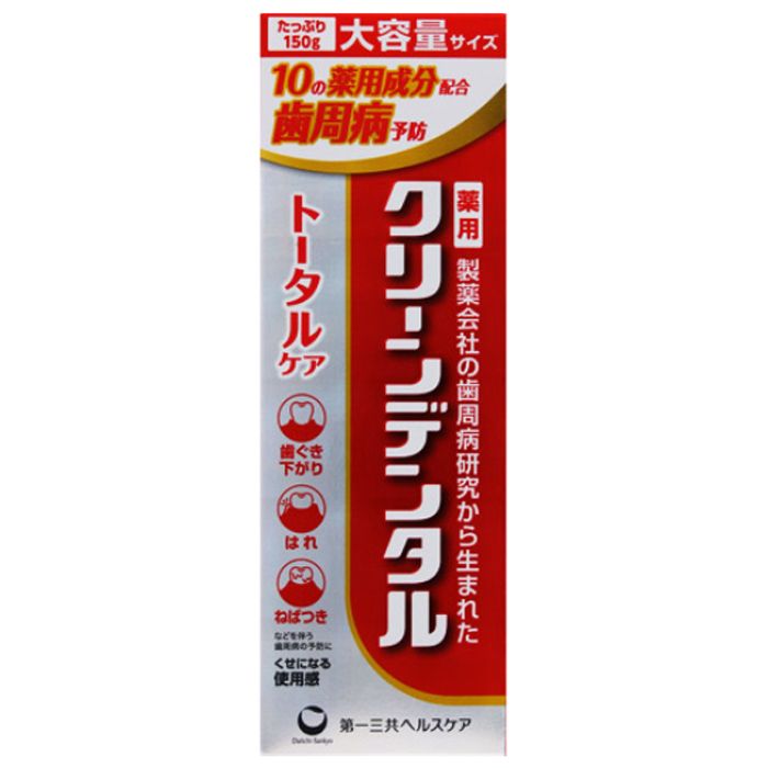 [特長]：■製薬会社の歯周病研究から生まれた歯と歯ぐきのトータルケアのための薬用歯みがき。■歯周病予防からむし歯予防まで、徹底的にこだわった10種の薬用成分配合。■甘くないシャキッとした塩味で、独自の磨きあがりの爽快感。■歯ぐき下がり、はれ、ねばつき、歯槽膿漏（歯周炎）の予防、歯肉炎の予防、歯石の形成及び沈着を防ぐ、むし歯の発生及び進行の予防、口臭の発生の防止、白い歯 、タバコのヤニ除去などの効果・効能あり。
