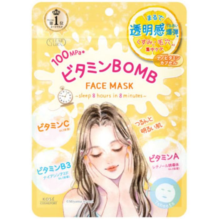 KOSE クリアターン ビタミンBOMBマスク フェイスシートマスク 7枚