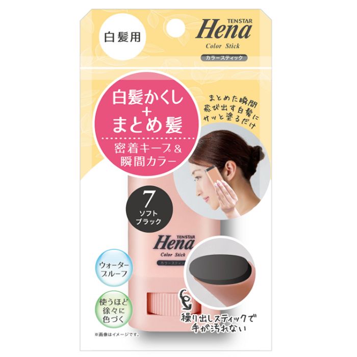 テンスター ヘナ 白髪用カラースティック ソフトブラック 15gのサムネイル