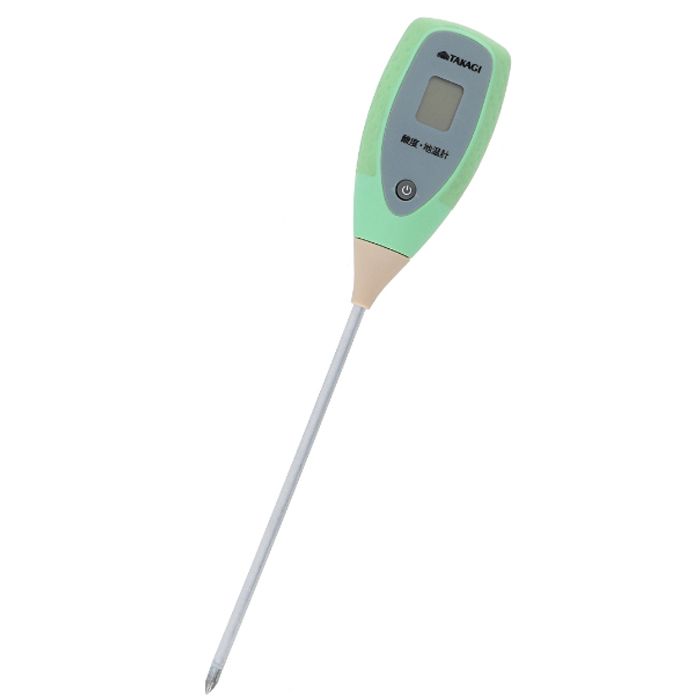 [仕様]：■電源：ボタン型アルカリ電池R44　3個（別売り）■電池寿命：連続使用約12時間■質量：約50g（電池含まず）■測定対象：土壌酸度pH3.5からpH9.0、地温-9から50℃[用途]：■土壌酸度の計測に■地温の測定に[特長]：■視認性の良いデジタル表示■約30秒の素早い測定■便利な野菜の土壌酸度早見表付き■野菜などの生育管理に便利な2つの機能■直接土に挿し、おおよその酸度を測定することが可能■直接土に挿し、地温の測定をすることが可能[注意事項]：■本製品にボタン電池は付属されていません。■電池寿命は新品のボタン型アルカリ電池R44使用時の目安数値です。■土壌酸度は0.1単位での表示となります。■地温は1℃単位での表示となります。