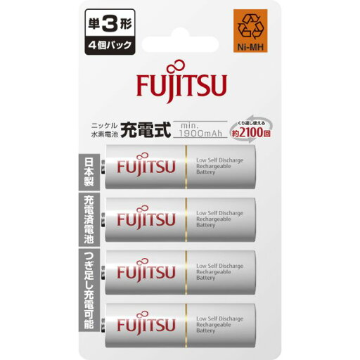 富士通 ニッケル水素スタンダード単3(4B) HR3UTC(4B) 富士通 ニッケル水素スタンダード単3(4B) HR3UTC(4B)
