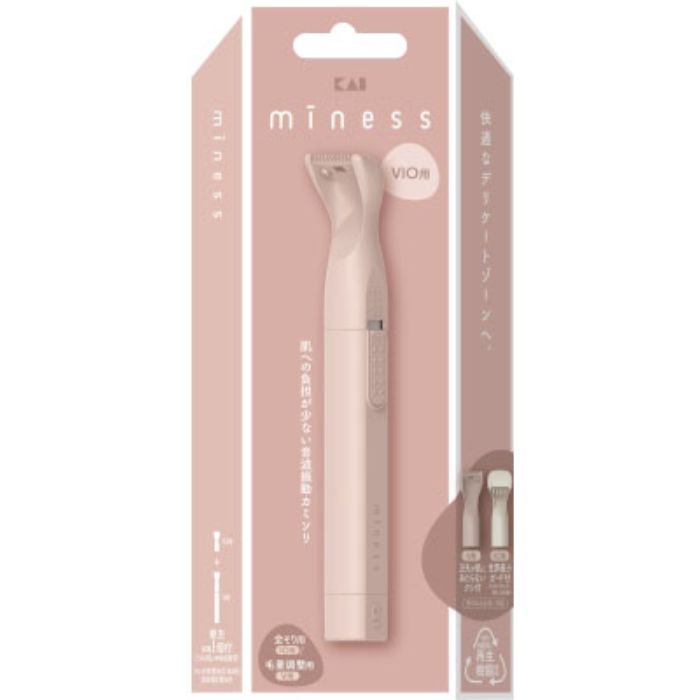 貝印 miness(マイネス) VIO用 電動シェーバー V用・IO用の替え刃付き 単4形アルカリ乾電池付