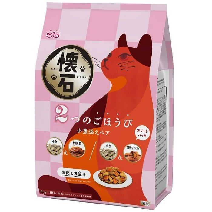 Rakuten - ペットライン 懐石 2つのごほうび 小魚添えペア 650g