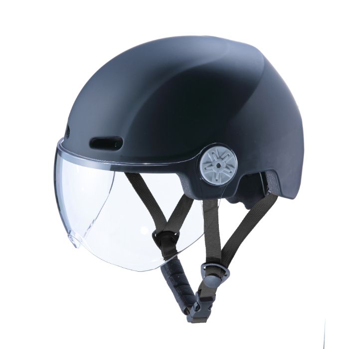 ホームプラザナフコ楽天市場店のシールド付ヘルメットH-103 54-59 ブラック｜アングル2
