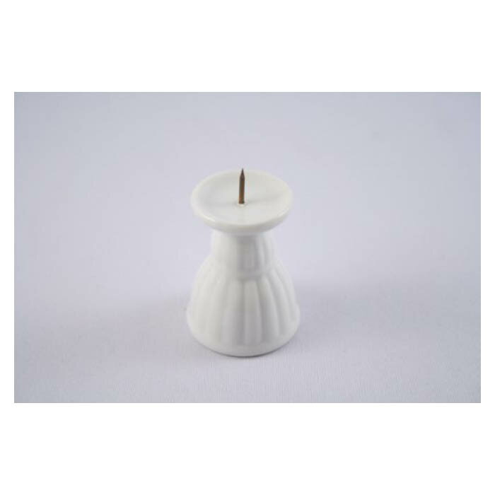 【迎春用品】 白ローソク立 3寸