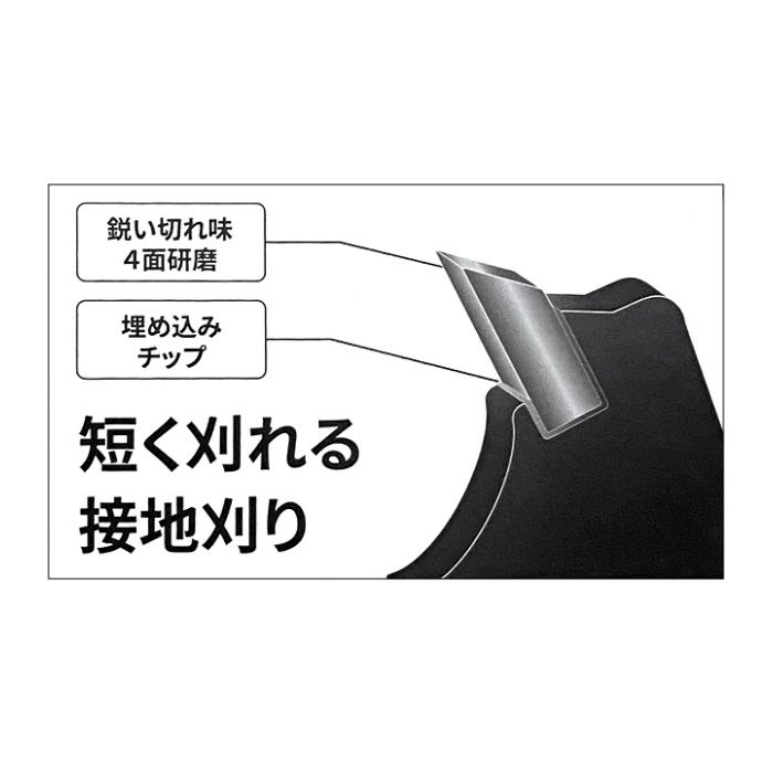 ナフコ 短く刈れる接地刈チップソー 255×40