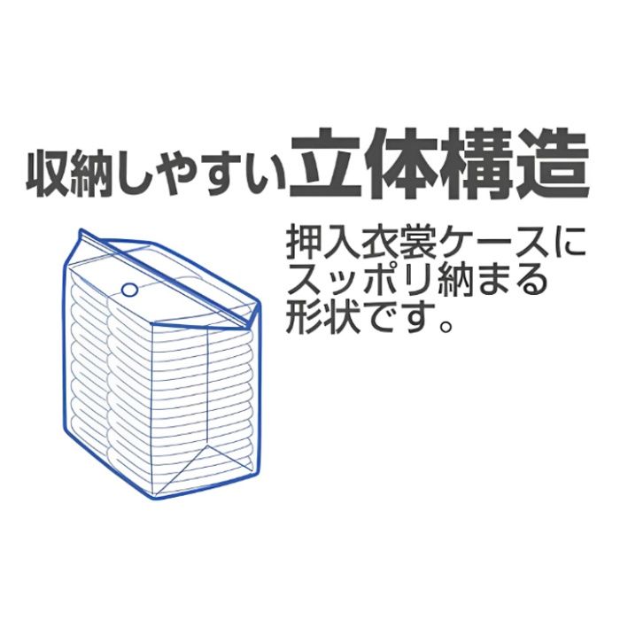 ホームプラザナフコ楽天市場店のほぼ四角な圧縮袋 衣類用 Sサイズ 2枚入｜アングル3