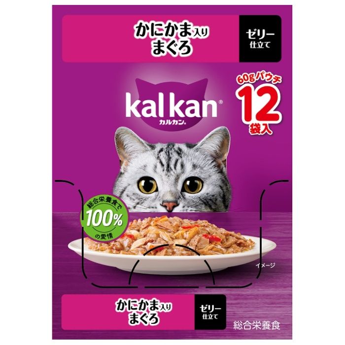 カルカンパウチ かにかま入りまぐろ 60g×12個
