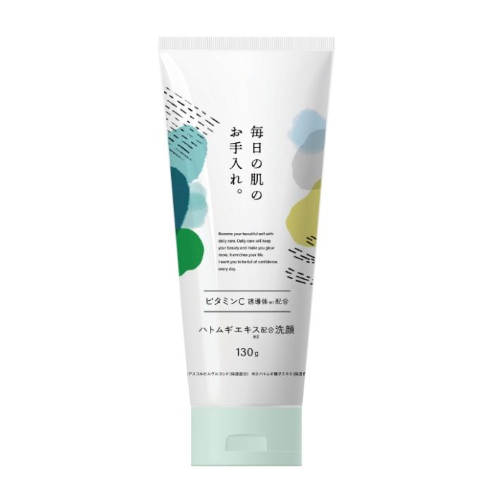 ナフコ 毎日の肌のお手入れ ハトムギ種子エキス・ビタミンC誘導体配合 洗顔 130g