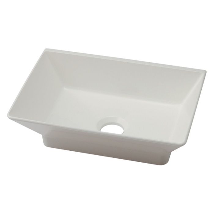 カクダイ 角型手洗器（ホワイト） 493-262-W