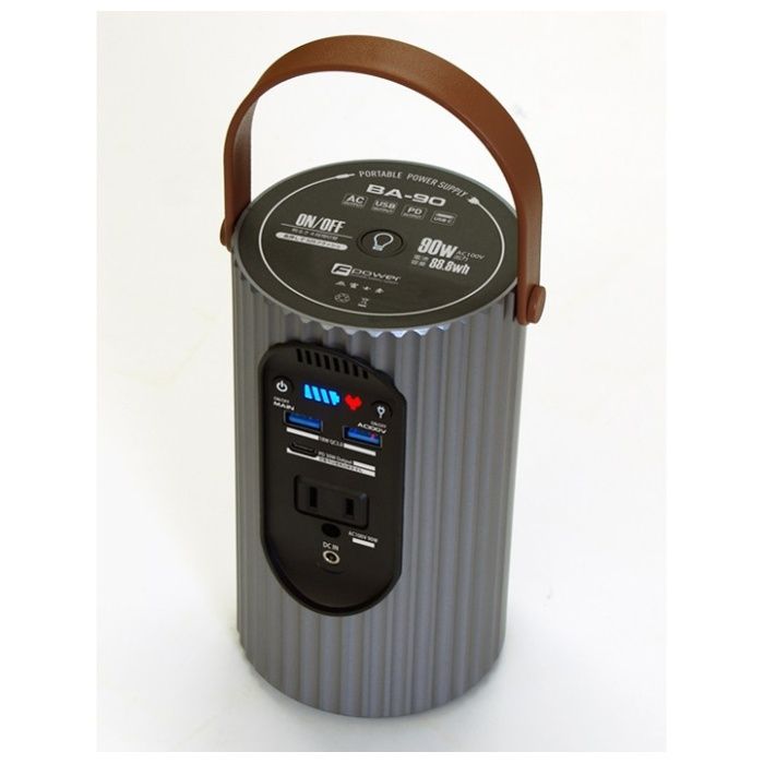 富士倉 ソーラー付き90Wポータブルバッテリー BA-90SS