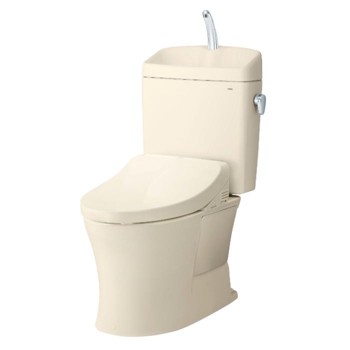 TOTO KQ新設手洗有・ウォシュレットKM21オートセット　パステルアイボリー CS232B／SH233BA／KM21AK／SC1