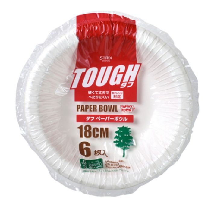 ストリックスデザイン タフペーパーボウル 18cm6枚入