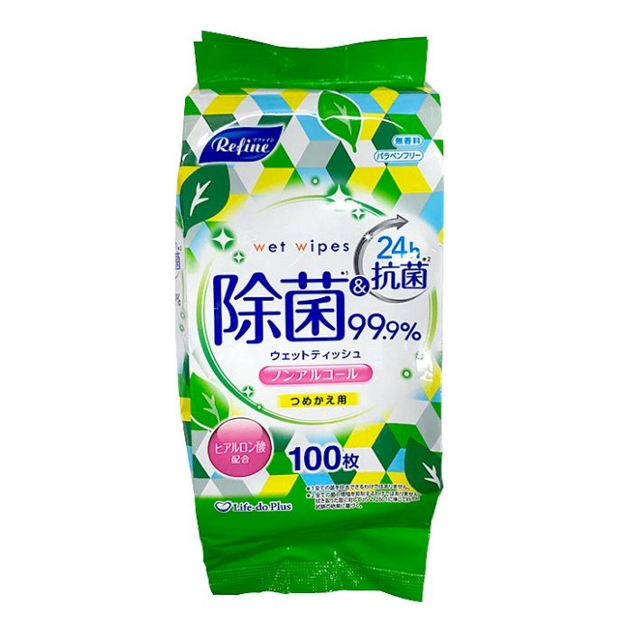 【エントリーでポイント10倍】ノンアルコール除菌ウエットティッシュ 詰替用　100枚【2025/12/4 20:00 ..