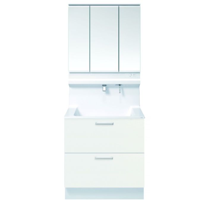 TOTO 洗面化粧台オクターブLite　W900　ワイド三面鏡　二段引出 LDSF090BQGDN1+LMFS090A3GLC1G