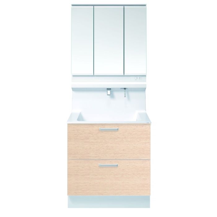 TOTO 洗面化粧台オクターブLite　W900　スイング三面鏡　二段引出 LDSF090BQGDN1+LMFS090A3SLC1G