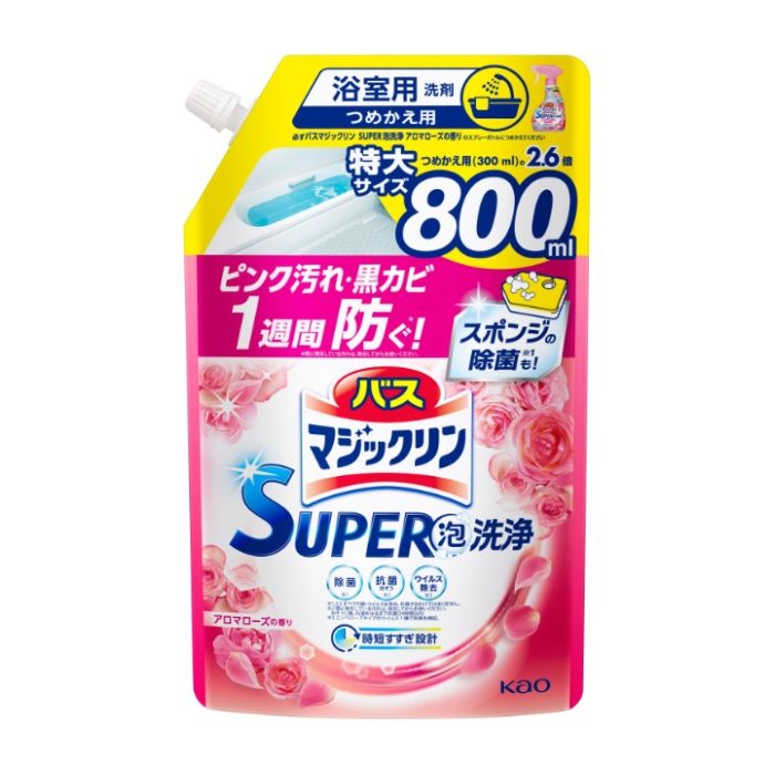 樂天商城 - 花王 バスマジックリンSUPER泡洗浄 アロマローズの香り詰替800ml
