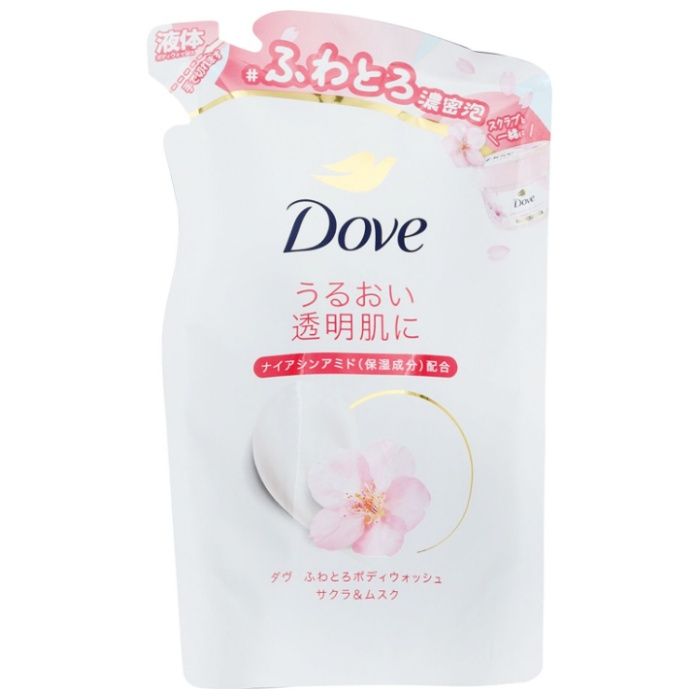 [特長]：■ナイアシンアミド（保湿成分）配合■たっぷりのふわふわクリーム（ヒドロキシステアリン酸、コカミドプロピルベタイン、ジグリセリン、グリセリン水溶液：保湿成分）配合[仕様]：■詰め替え340g■サクラとムスクの香り（香料配合）[成分]：水、ラウリン酸、ミリスチン酸、水酸化K、ステアリン酸、ラウレス硫酸Na、グリセリン、コカミドプロピルベタイン、香料、ジステアリン酸グリコール、塩化K、ヒドロキシプロピルメチルセルロース、塩化Na、グアーヒドロキシプロピルトリモニウムクロリド、EDTA-4Na、フェノキシエタノール、クエン酸、ジグリセリン、ヒドロキシステアリン酸、ピロクトンオラミン、PG、パルミチン酸、ナイアシンアミド、アラキン酸※成分は変更されることがあります。製品容器をご確認ください。