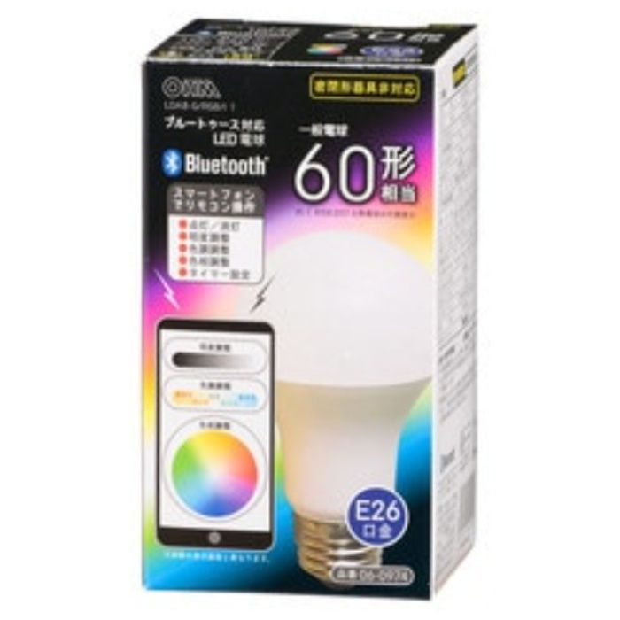 オーム電機 BT対応LED電球 LDA8-G／RGB／I　1