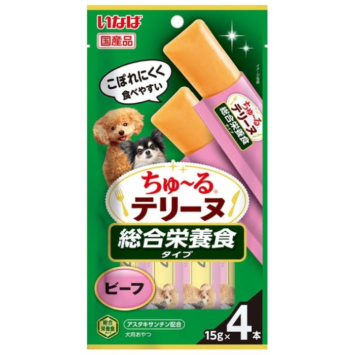 Rakuten - いなば ちゅーるテリーヌ総合栄養食　ビーフ 15g×4本