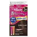 密着染め色持ちタイプ.ツンとしない,ほのかなアロマの香りの白髪染め[商品詳細]:■密着して染める.濃密クリ-ムが生え際にくいつきとどまる.■色持ち成分配合.染料の流出を抑え,日にちが経っても髪色キレイ!■ツンとしない,ほのかなアロマの香り■天然由来のトリ-トメント成分配合[成分]:■1剤/有効成分:5-アミノオルトクレゾ-ル,パラアミノフェノ-ル,メタアミノフェノ-ル,硫酸トルエン-2,5-ジアミン,レゾルシンその他の成分:HEDTA・3Na液,PEG-8,PEG(32),POEステアリルエ-テル,POEセチルエ-テル,POE(2)ラウリルエ-テル,POE(21)ラウリルエ-テル,アスコルビン酸,イソプロパノ-ル,塩化トリメチルアンモニオヒドロキシプロピルヒドロキシエチルセルロ-ス,オリブ油,強アンモニア水,高重合ジメチコン-1,水酸化Na,ステアリルアルコ-ル,セタノ-ル,タウリン,ツバキ油,テアニン,パラベン,ヒアルロン酸Na-2,ベヘントリモニウムクロリド,ポリ塩化ジメチルジメチレンピロリジニウム液,無水亜硫酸Na,モノエタノ-ルアミン,ヤシ油,ワセリン,黄203,香料■2剤/有効成分:過酸化水素水その他の成分:PG,POE(20)POP(4)セチルエ-テル,POEセチルエ-テル,イソステアリルアルコ-ル,クエン酸,ステアリルアルコ-ル,ステアルトリモニウムクロリド,セタノ-ル,フェノキシエタノ-ル[注意事項]:必ずご購入前ご使用前にお読みください.■ご使用の際は使用説明書をよく読んで正しくお使いください.■次の方は使用しないでください.●今までに本品に限らずヘアカラ-でかぶれたことのある方●今までに染毛中または直後に気分の悪くなったことのある方●皮膚アレルギ-試験(パッチテスト)の結果,皮膚に異常を感じた方●頭皮あるいは皮膚が過敏な状態になっている方(病中,病後の回復期,生理時,妊娠中等)●頭,顔,首筋にはれもの,傷,皮膚病がある方●腎臓病,血液疾患等の既往症がある方●体調不良の症状が持続する方(微熱,けん怠感,動悸,息切れ,紫斑,出血しやすい,月経等の出血が止まりにくい等)■薬剤や洗髪時の洗い液が目に入らないようにしてください.■眉毛,まつ毛には使用しないでください.■幼小児の手の届かない所に保管してください.■高温や直射日光を避けて保管してください.■幼小児には使用しないでください.[容量]:■40g+40g