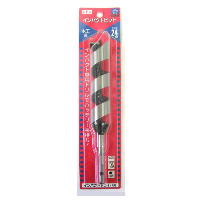 ■適用材：一般木材■材質：普通鋼■適応機種：インパクトドライバー14.4V以上、ドリルドライバ14.4V以上、電気ドリル■6.35mm軸■片刃片爪タイプ